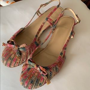 Stuart Weitzman leather sling back flats